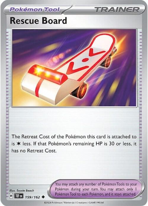 Pokemon - Temporal Forces - Rescue Board - 159/162 - Reverse Holofoil