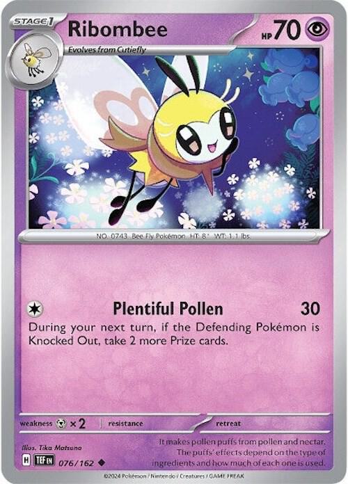 Ribombee 076/162 — Temporal Forces Pokémon card
