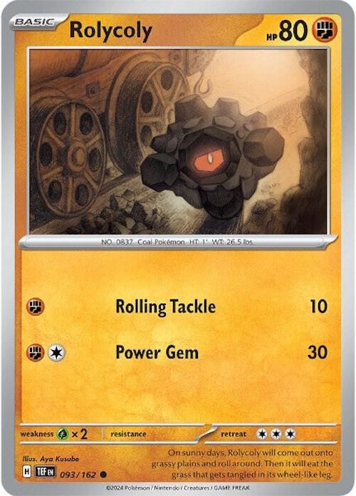 Pokemon - Temporal Forces - Rolycoly - 093/162 - Reverse Holofoil