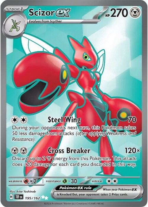 Scizor ex 195/162 Holofoil — Temporal Forces Pokémon card