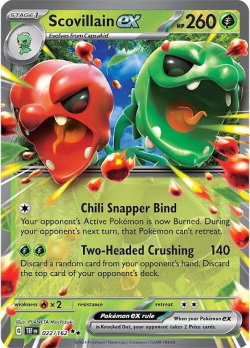 Scovillain ex 022/162 Holofoil — Temporal Forces Pokémon card