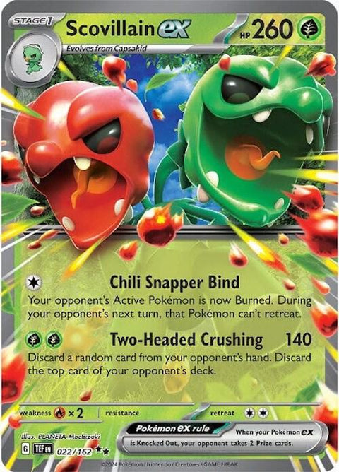 Pokemon - Temporal Forces - Scovillain ex - 022/162 - Holofoil