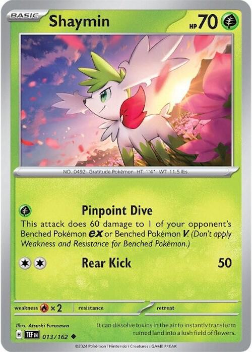 Shaymin 013/162 — Temporal Forces Pokémon card