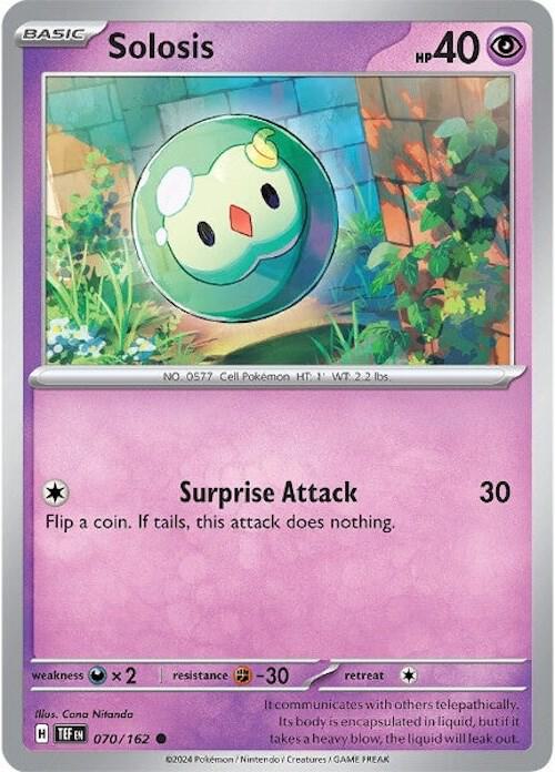 Solosis 070/162 Reverse Holofoil — Temporal Forces Pokémon card
