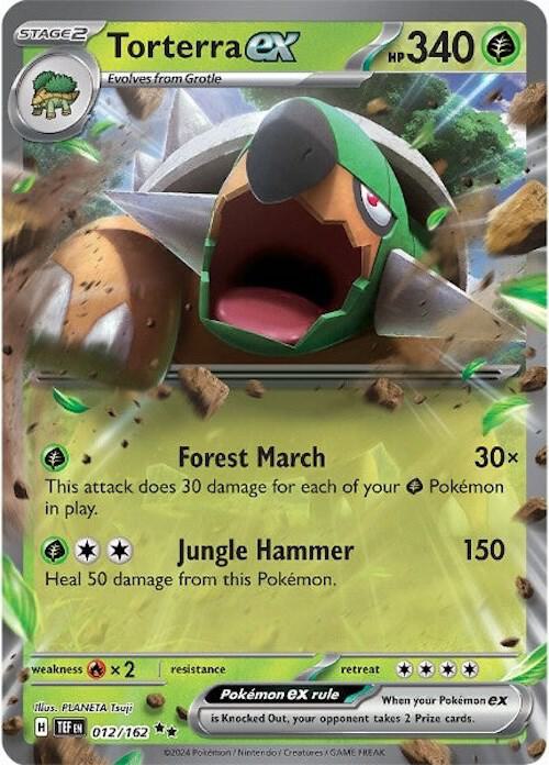 Torterra ex 012/162 Holofoil — Temporal Forces Pokémon card