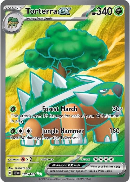 Torterra ex 185/162 Holofoil — Temporal Forces Pokémon card