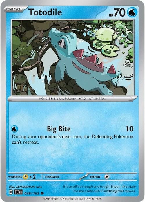 Totodile 039/162 Reverse Holofoil — Temporal Forces Pokémon card