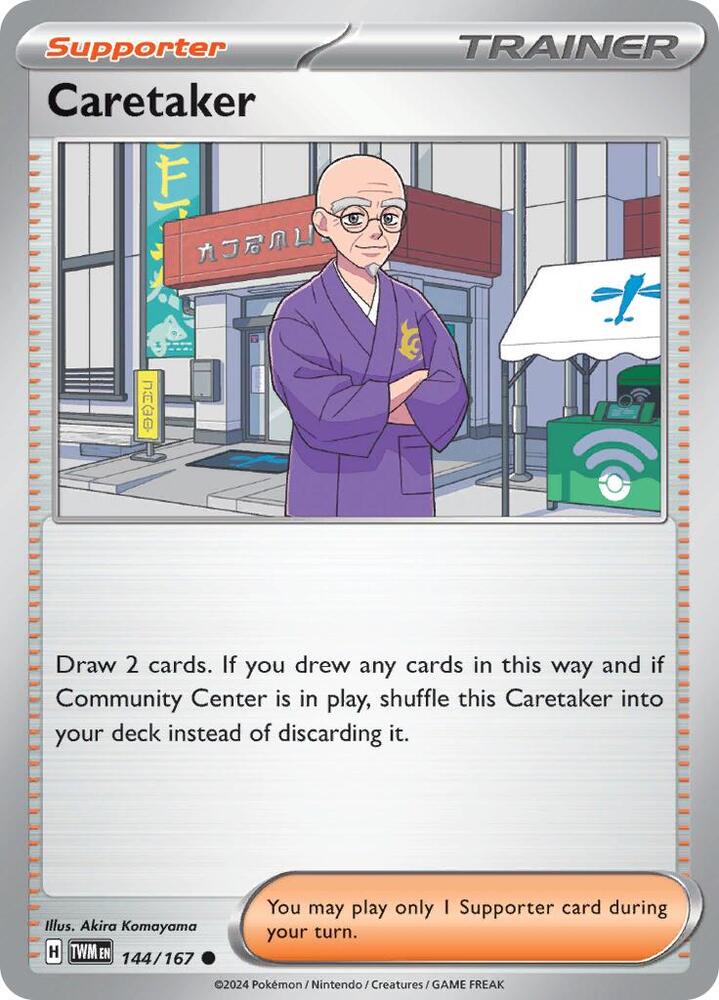 Caretaker 144/167 Reverse Holofoil — Twilight Masquerade Pokémon card