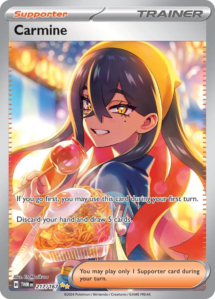Carmine 217/167 Holofoil — Twilight Masquerade Pokémon card