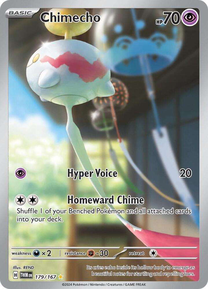 Chimecho 179/167 Holofoil — Twilight Masquerade Pokémon card