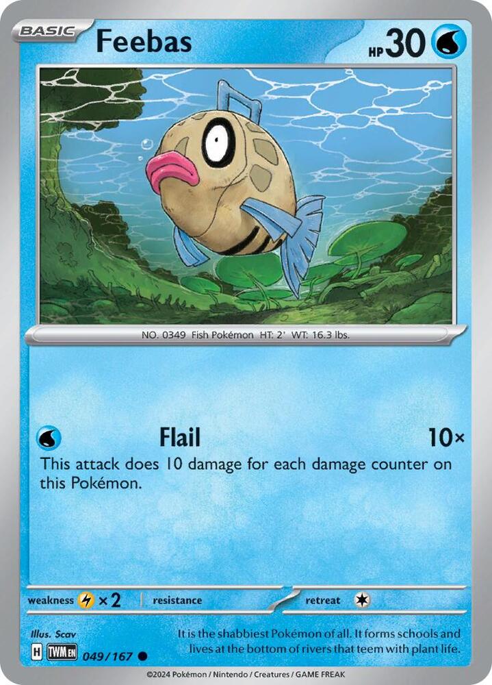 Feebas 049/167 — Twilight Masquerade Pokémon card