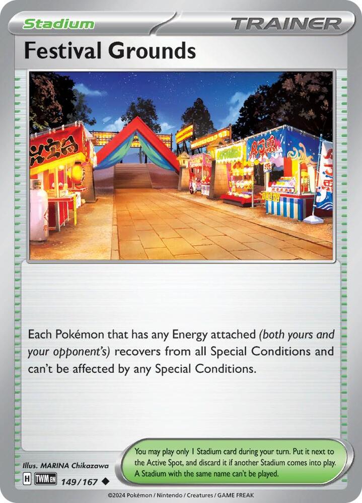 Festival Grounds 149/167 Reverse Holofoil — Twilight Masquerade Pokémon card