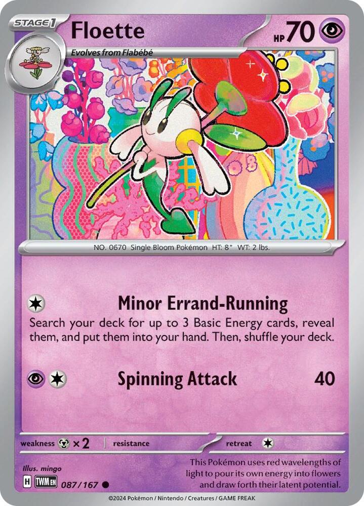 Floette 087/167 — Twilight Masquerade Pokémon card