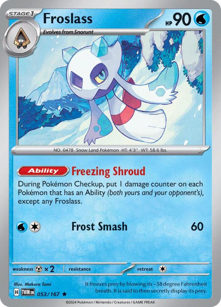 Froslass 053/167 Holofoil — Twilight Masquerade Pokémon card