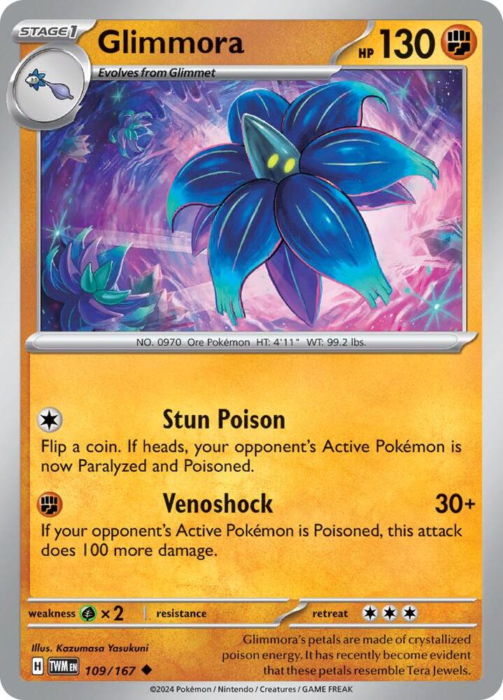 Glimmora 109/167 Reverse Holofoil — Twilight Masquerade Pokémon card