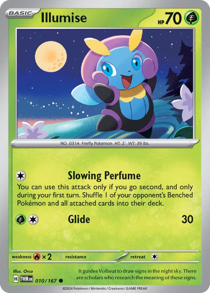 Illumise 010/167 — Twilight Masquerade Pokémon card