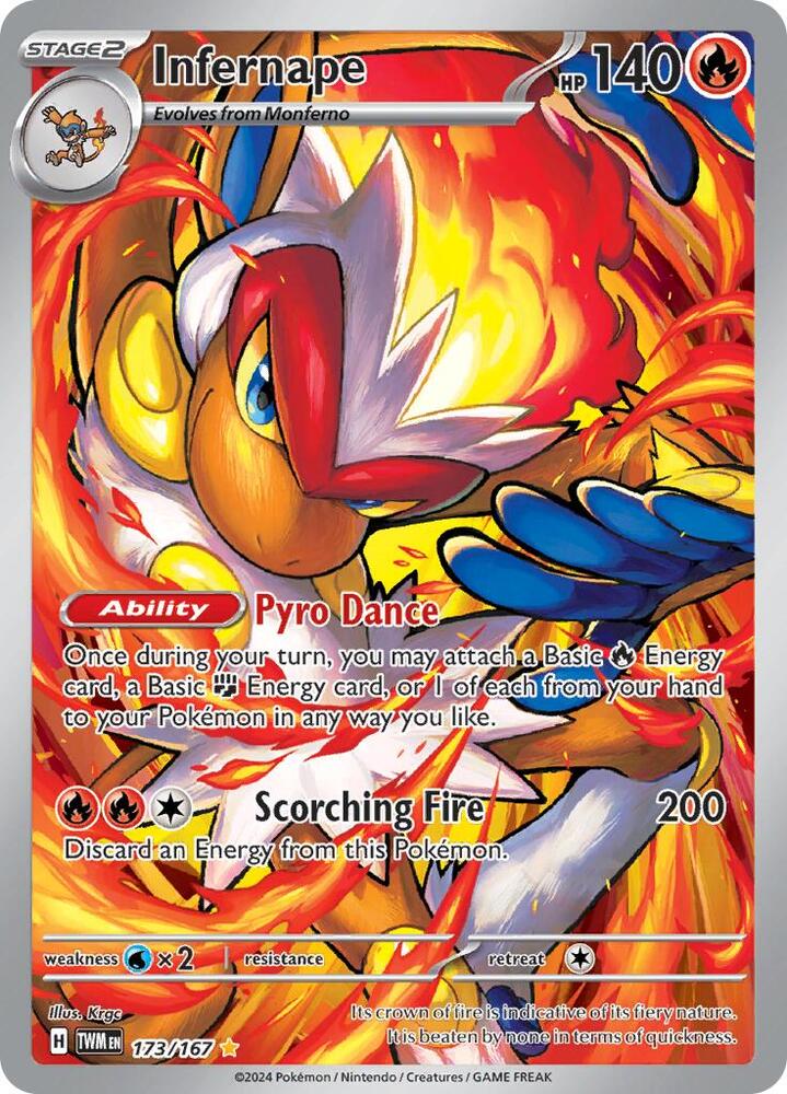 Infernape 173/167 Holofoil — Twilight Masquerade Pokémon card