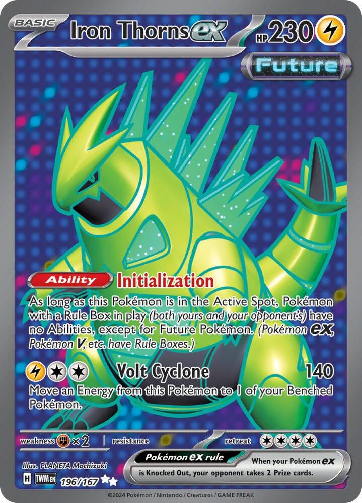 Iron Thorns ex 196/167 Holofoil — Twilight Masquerade Pokémon card