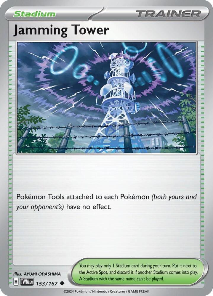 Jamming Tower 153/167 Reverse Holofoil — Twilight Masquerade Pokémon card