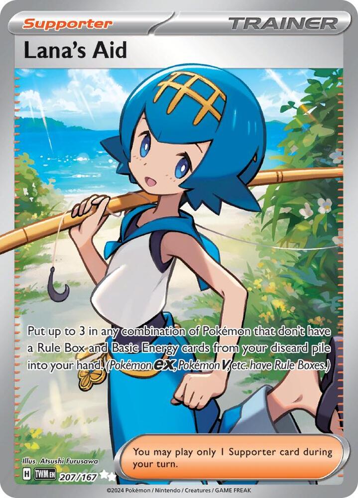 Lana's Aid 207/167 Holofoil — Twilight Masquerade Pokémon card
