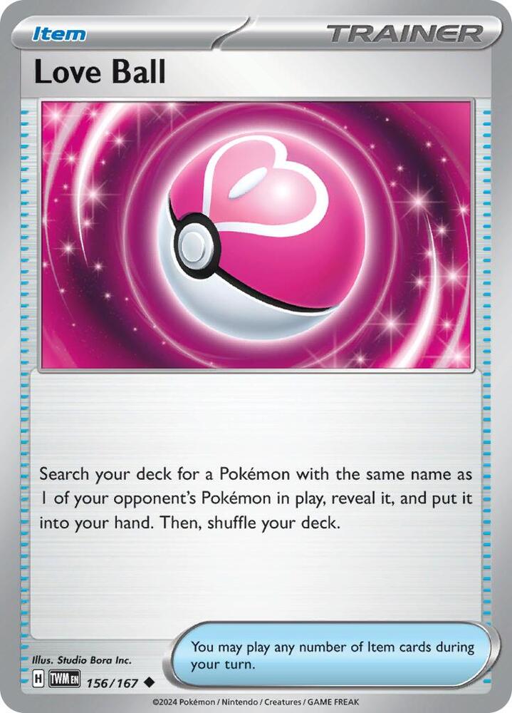 Love Ball 156/167 — Twilight Masquerade Pokémon card