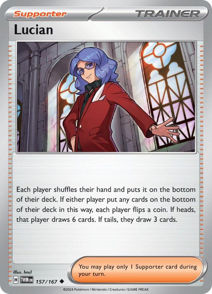 Lucian 157/167 — Twilight Masquerade Pokémon card