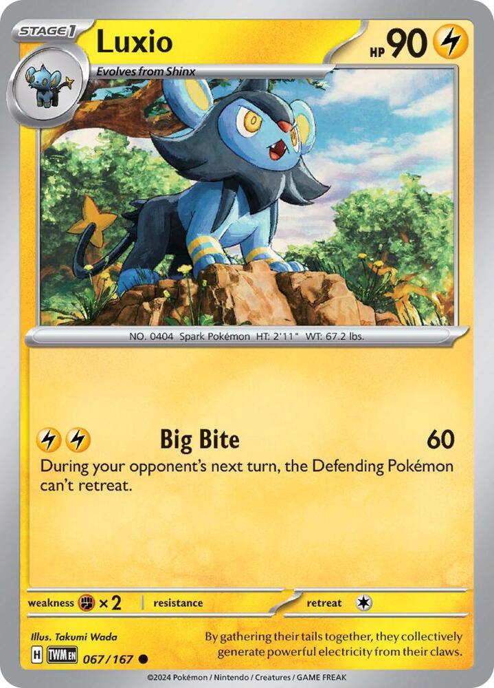 Luxio 067/167 — Twilight Masquerade Pokémon card