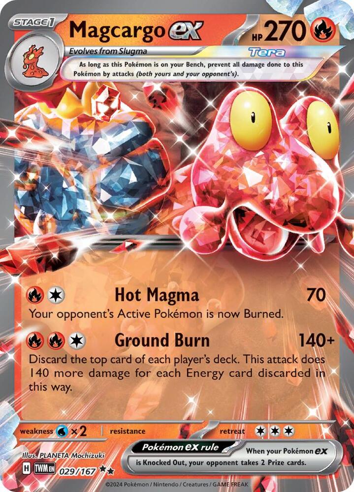 Magcargo ex 029/167 Holofoil — Twilight Masquerade Pokémon card
