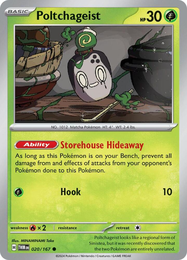 Poltchageist 020/167 — Twilight Masquerade Pokémon card