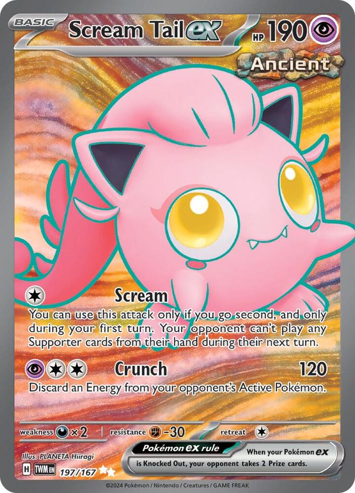 Scream Tail ex 197/167 Holofoil — Twilight Masquerade Pokémon card