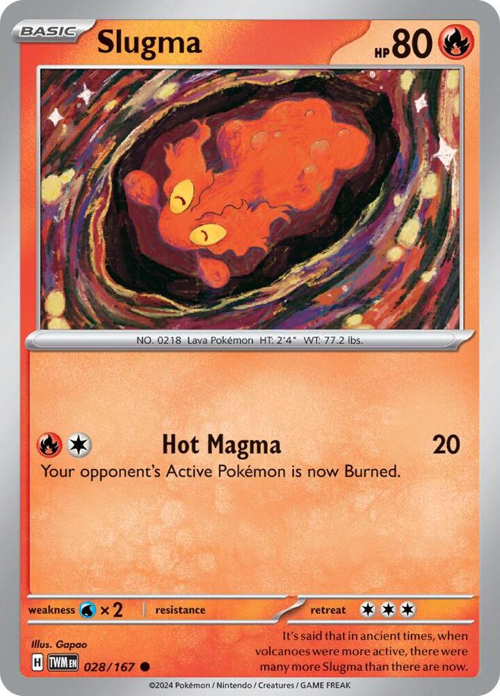Slugma 028/167 — Twilight Masquerade Pokémon card