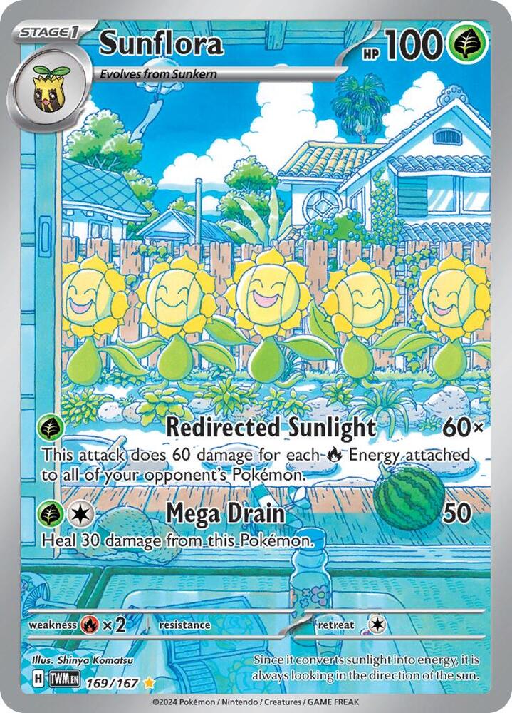 Pokemon - Twilight Masquerade - Sunflora - 169/167 - Holofoil