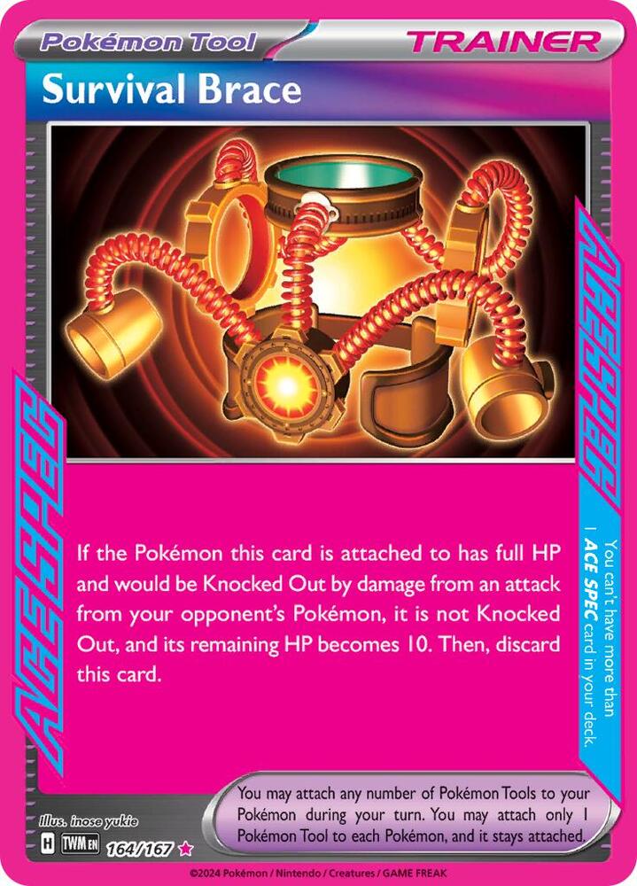 Survival Brace 164/167 Holofoil — Twilight Masquerade Pokémon card