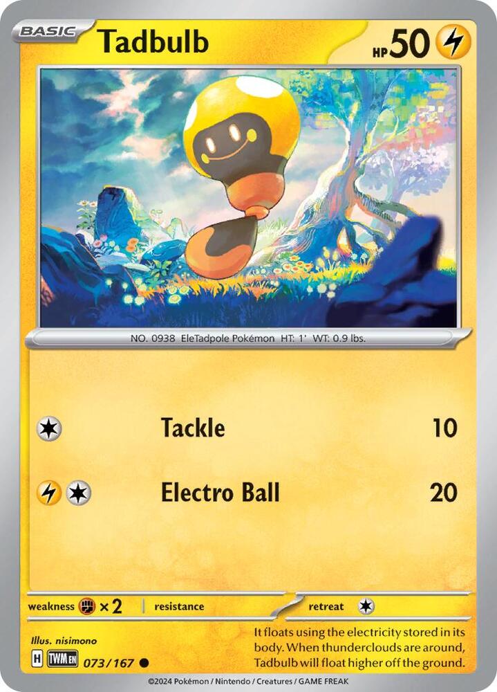 Tadbulb 073/167 — Twilight Masquerade Pokémon card