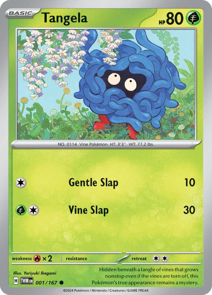 Tangela 001/167 — Twilight Masquerade Pokémon card