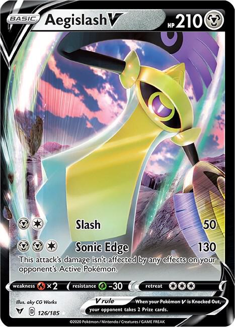 Pokemon - Vivid Voltage - Aegislash V - 126/185 - Holofoil