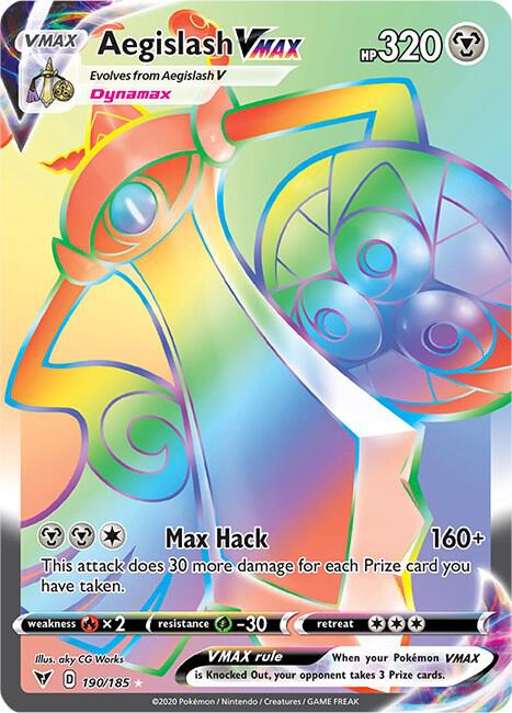 Pokemon - Vivid Voltage - Aegislash VMAX - 190/185 - Holofoil