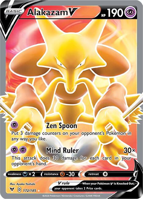 Pokemon - Vivid Voltage - Alakazam V - 172/185 - Holofoil
