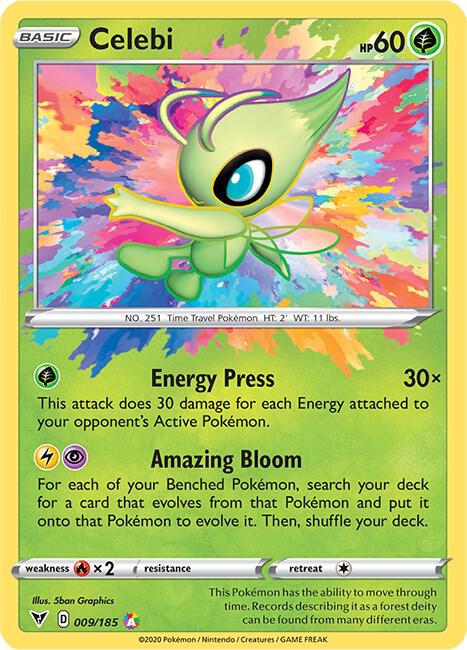 Pokemon - Vivid Voltage - Celebi - 009/185 - Holofoil