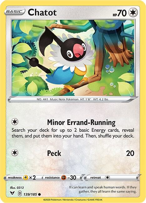 Pokemon - Vivid Voltage - Chatot - 139/185