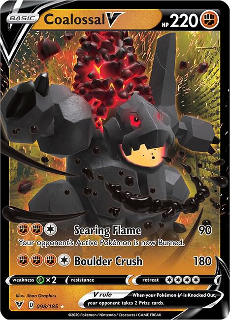 Pokemon - Vivid Voltage - Coalossal V - 098/185 - Holofoil