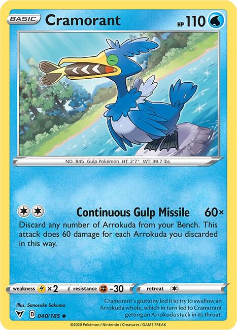 Pokemon - Vivid Voltage - Cramorant - 040/185 - Reverse Holofoil