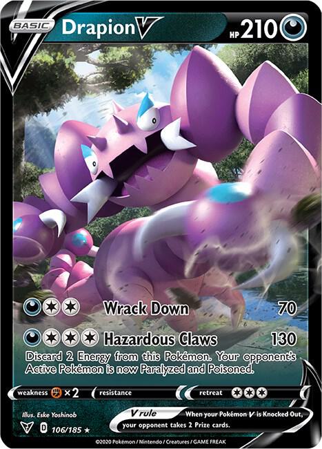 Pokemon - Vivid Voltage - Drapion V - 106/185 - Holofoil
