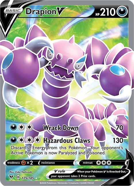Pokemon - Vivid Voltage - Drapion V - 175/185 - Holofoil