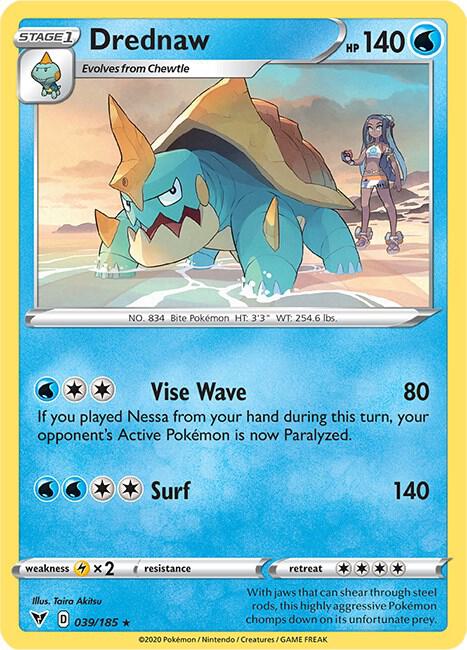Pokemon - Vivid Voltage - Drednaw - 039/185 - Reverse Holofoil