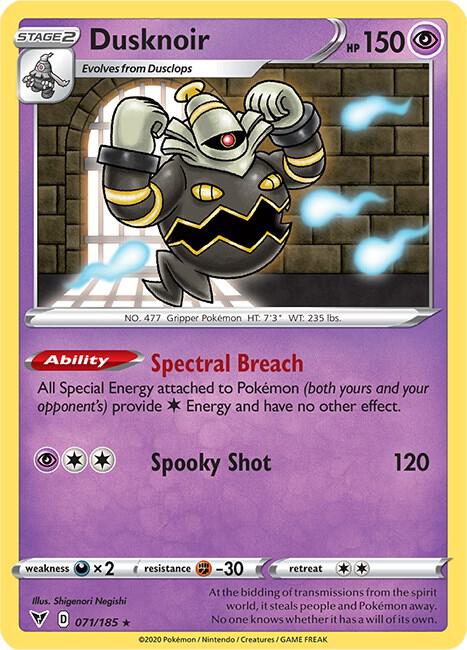 Pokemon - Vivid Voltage - Dusknoir - 071/185 - Reverse Holofoil