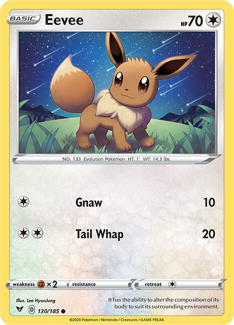 Pokemon - Vivid Voltage - Eevee - 130/185 - Reverse Holofoil