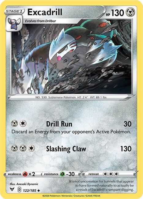 Pokemon - Vivid Voltage - Excadrill - 122/185 - Reverse Holofoil