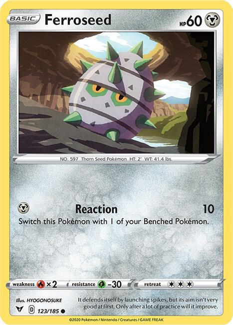 Pokemon - Vivid Voltage - Ferroseed - 123/185 - Reverse Holofoil