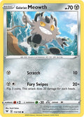 Galarian Meowth 112/185 Reverse Holofoil — Vivid Voltage Pokémon card